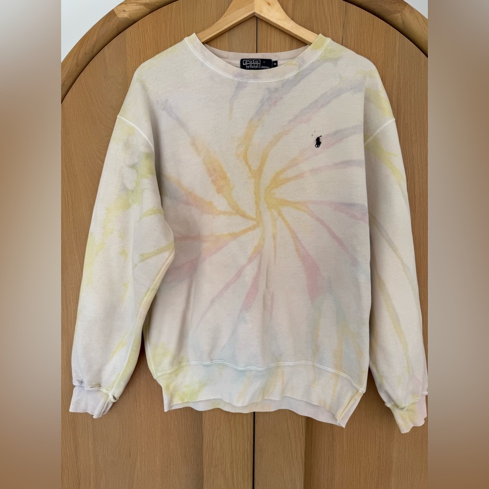 Ralph Lauren Vintage Upcycled Tie Dye Sweatshirt Size M